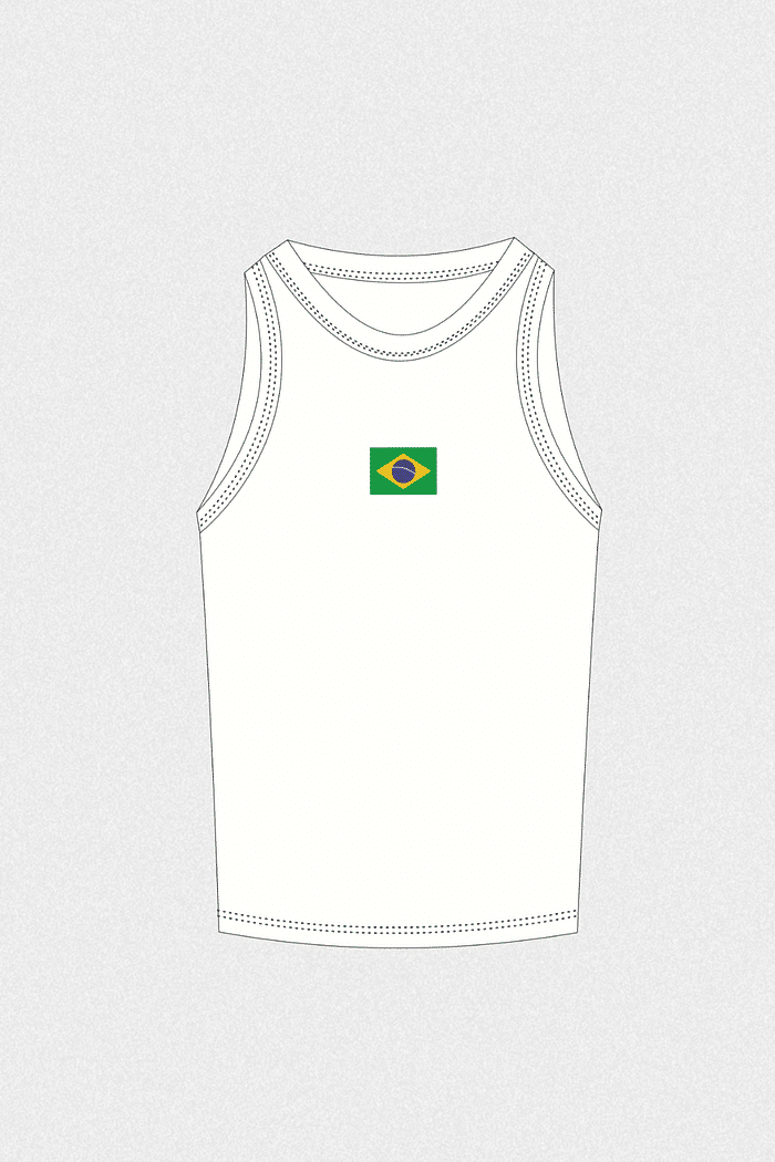 REGATA VALENTINA BRAZILIAN FLAG OFF WHITE