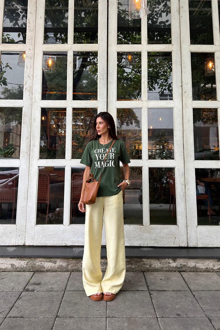 T-SHIRT ESTONADA CREATE YOUR MAGIC VERDE MILITAR