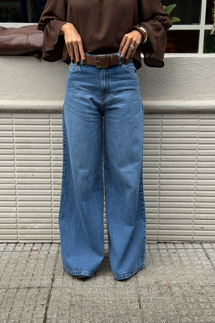 CALÇA JEANS SUPER PANTALONA CELINE AZUL