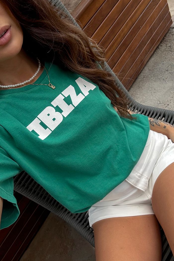 T-SHIRT ESTONADA IBIZA VERDE BANDEIRA