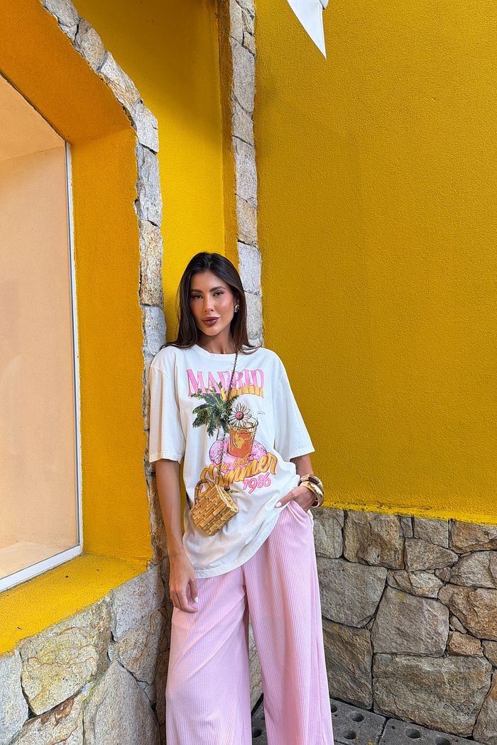T-SHIRT OVERSIZED SUMMER MADRID OFF WHITE