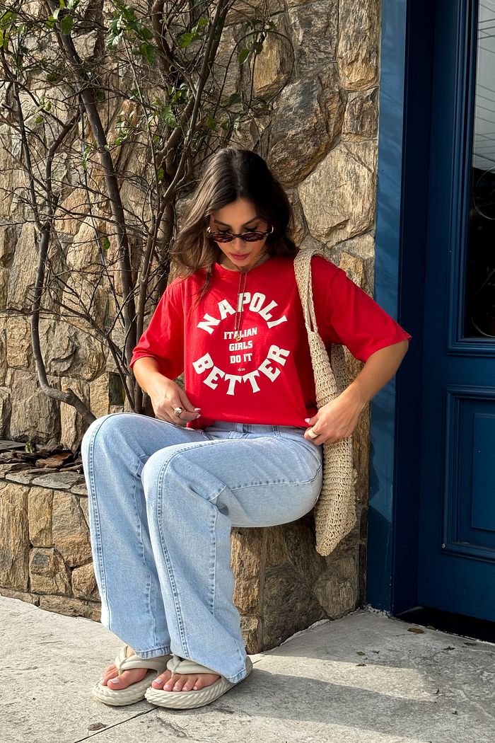 T-SHIRT ESTONADA NAPOLI BETTER VERMELHO