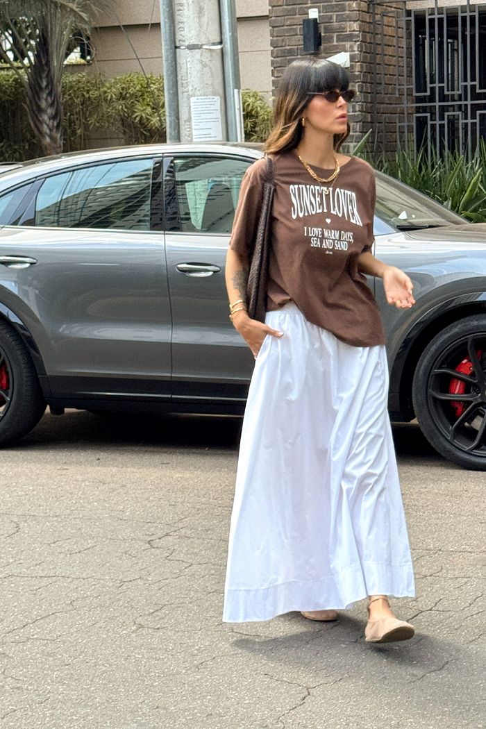 T-SHIRT ESTONADA SUNSET LOVER MARROM CAFÉ