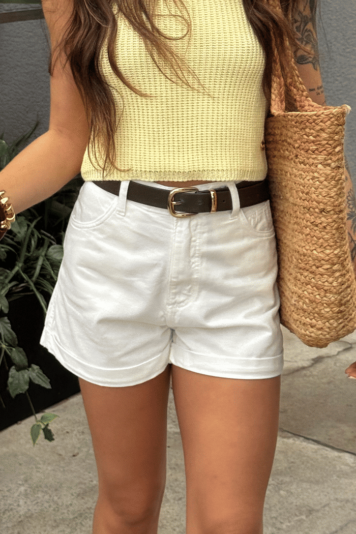 SHORTS MOM SARJA OFF WHITE