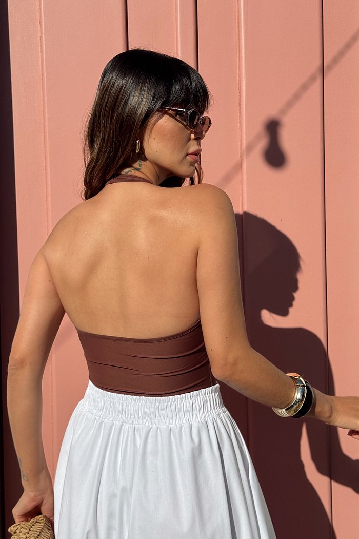 BODY FRENTE ÚNICA LIVIE MARROM