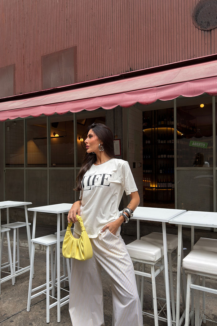 T-SHIRT ESTONADA LIFE HAS A MEMORY OFF WHITE