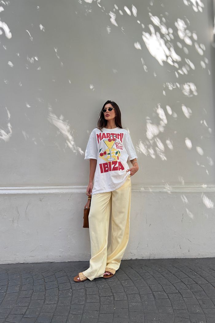 T-SHIRT OVERSIZED MARTINI IBIZA OFF WHITE