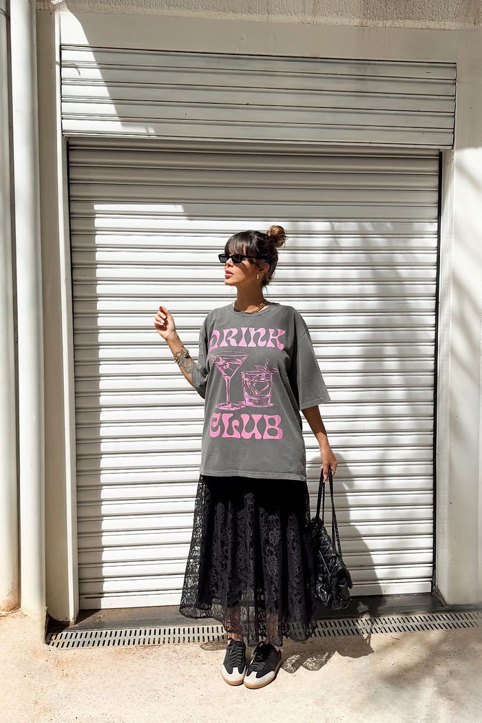 T-SHIRT OVERSIZED DRINK CLUB CHUMBO