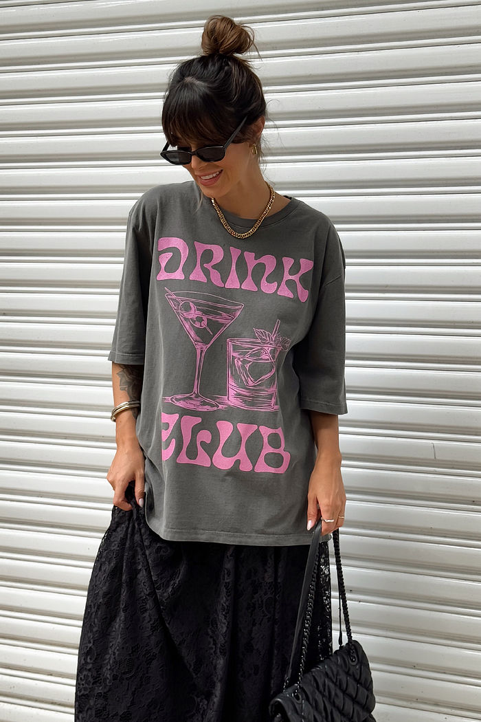 T-SHIRT OVERSIZED DRINK CLUB CHUMBO