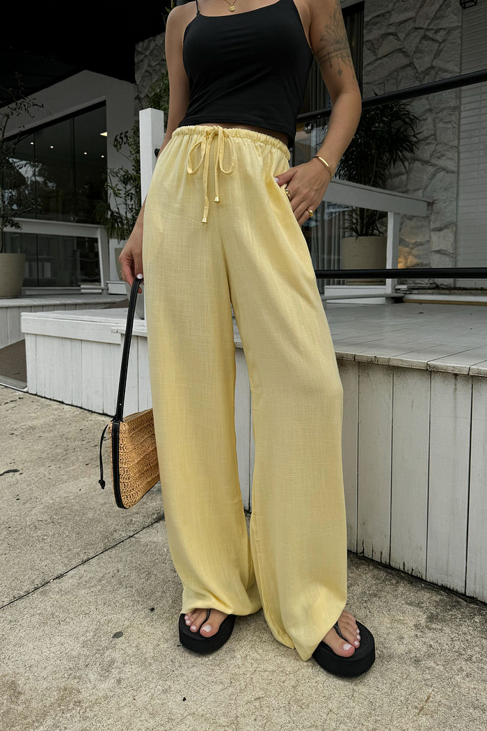 CALÇA PANTALONA CARIBE AMARELO MANTEIGA