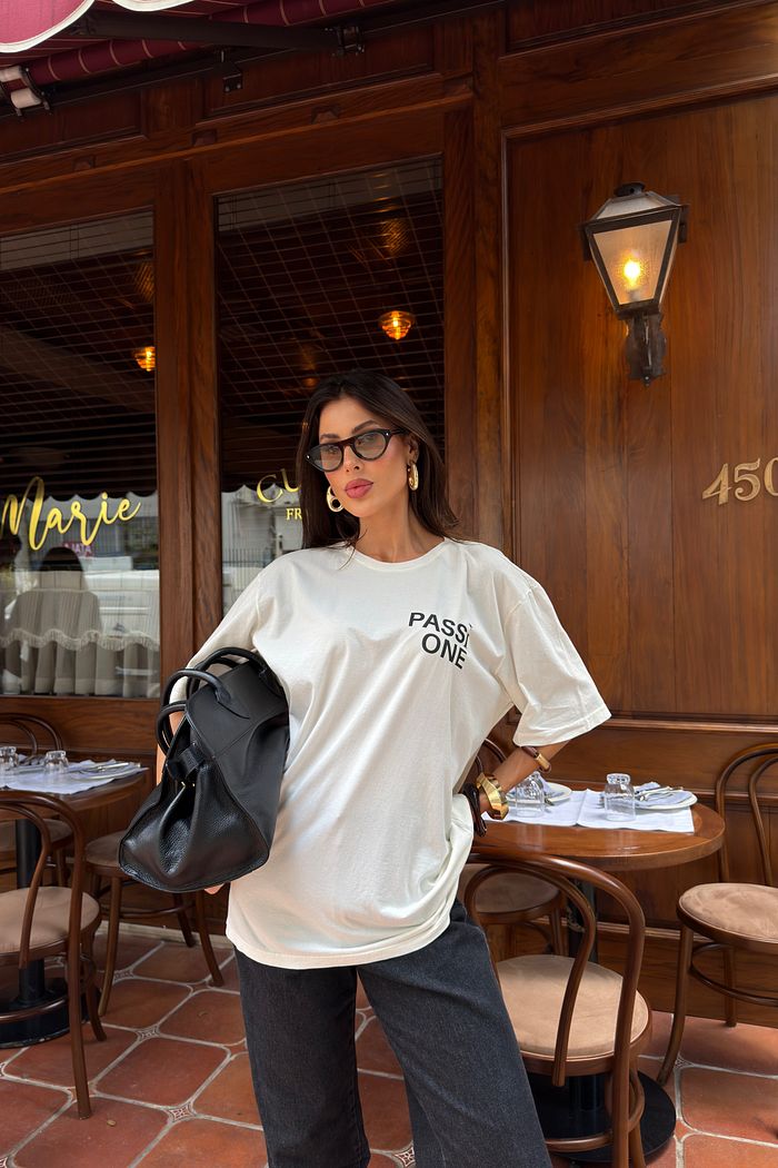 T-SHIRT OVERSIZED PASSIONE OFF WHITE