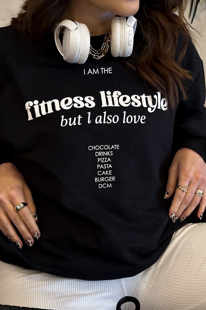 CASACO DE MOLETOM FITNESS LIFESTYLE PRETO