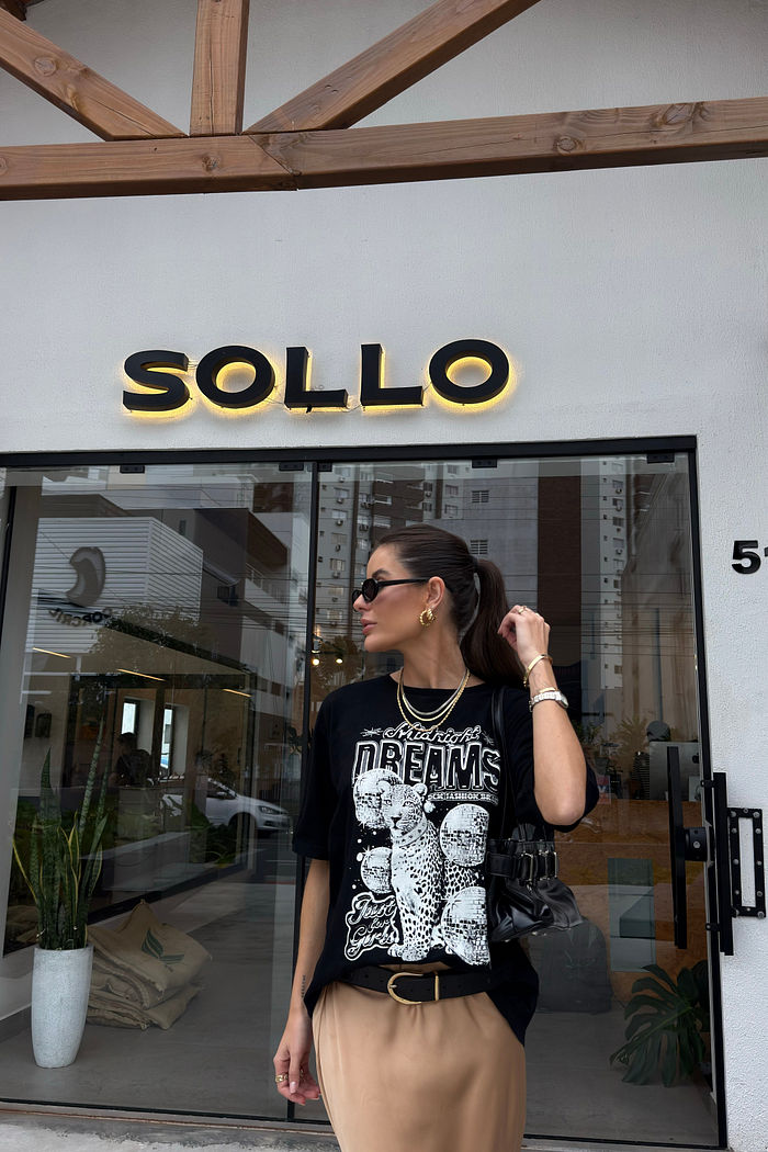 T-SHIRT ESTONADA MIDNIGHT DREAMS PRETA