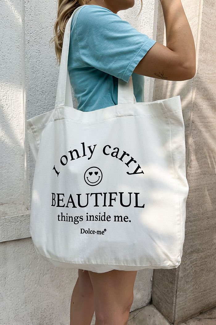 ECOBAG SMILE OFF WHITE