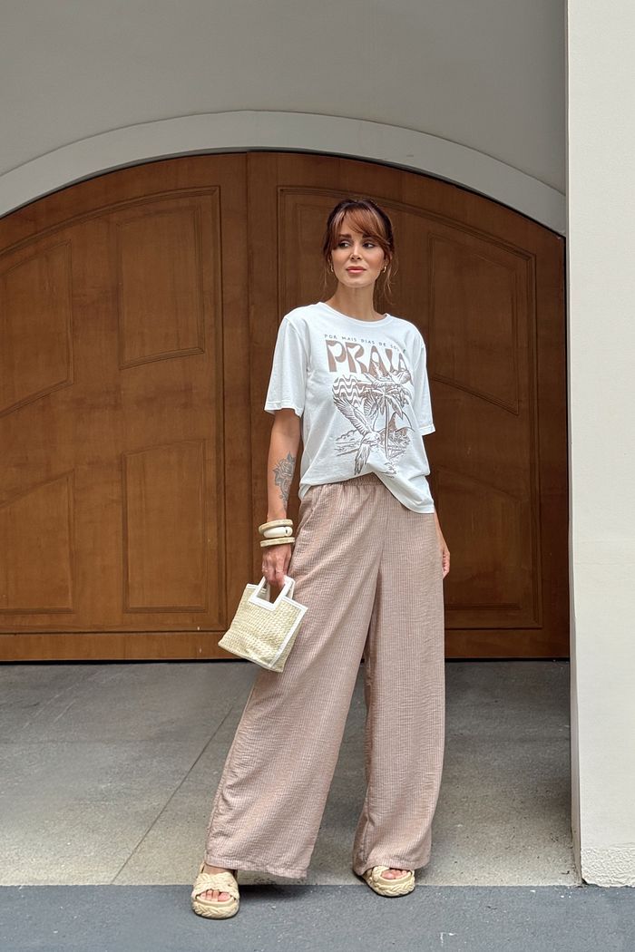 T-SHIRT ESTONADA SOL E PRAIA OFF WHITE