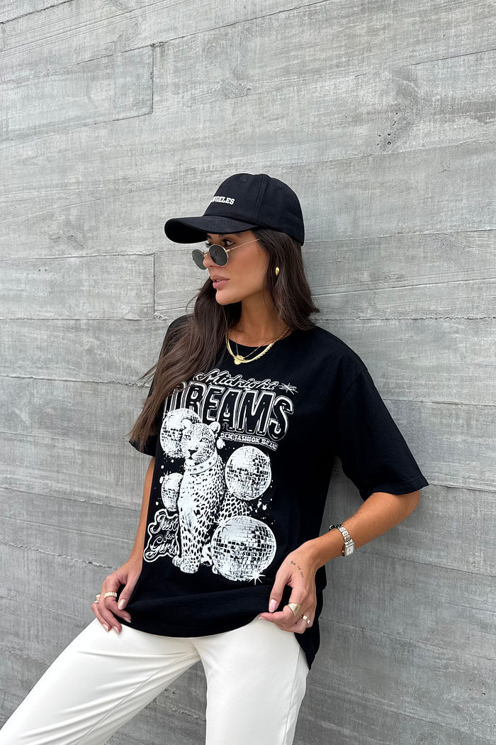 T-SHIRT ESTONADA MIDNIGHT DREAMS PRETA