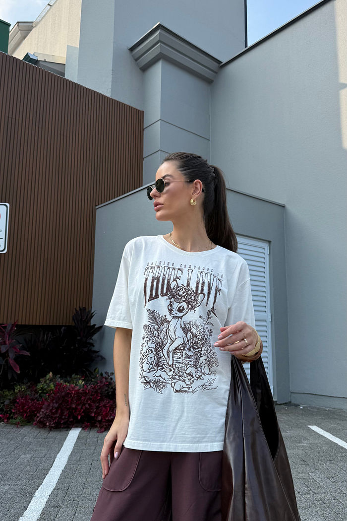 T-SHIRT ESTONADA TRUE LOVE BAMBI OFF WHITE
