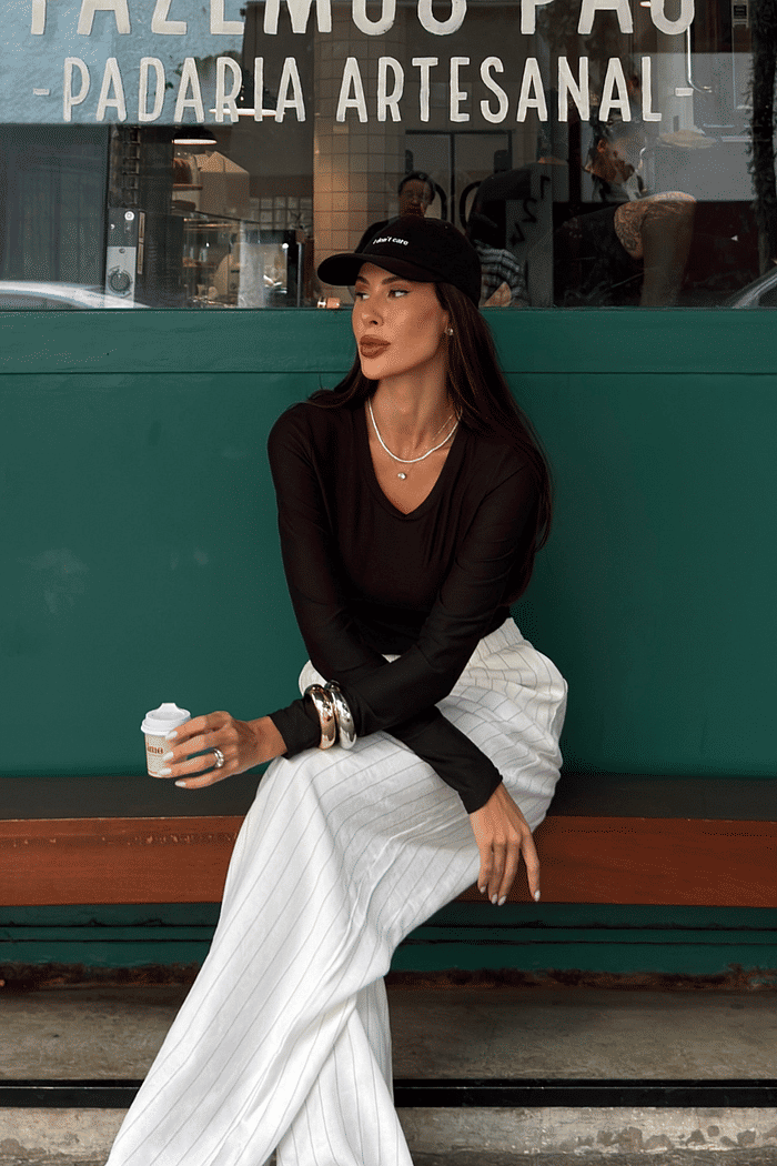 BONÉ DAD HAT I DON'T CARE PRETO