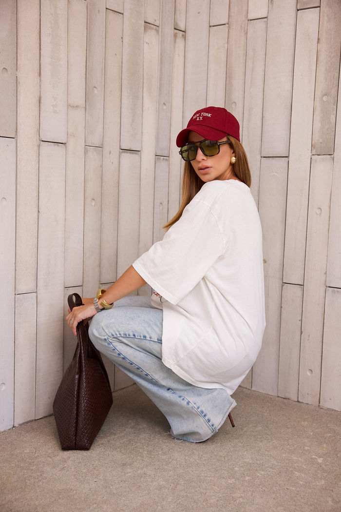 T-SHIRT OVERSIZED LA DOLCE VITA OFF WHITE