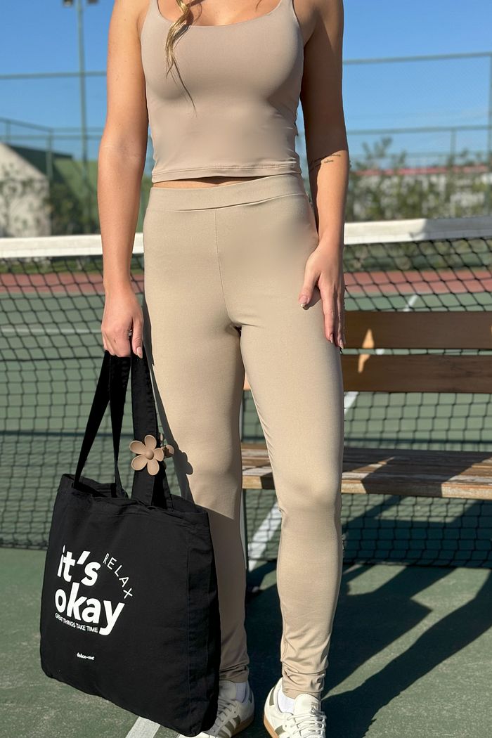 CALÇA LEGGING FLOW NUDE