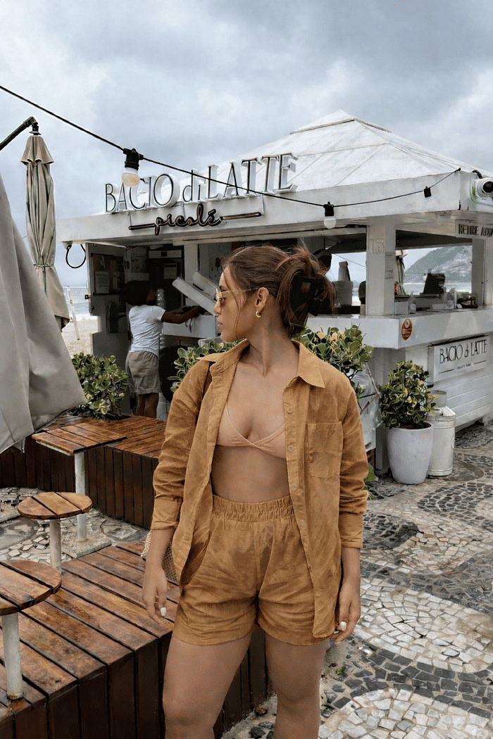 Conjunto Francesca Short Areia