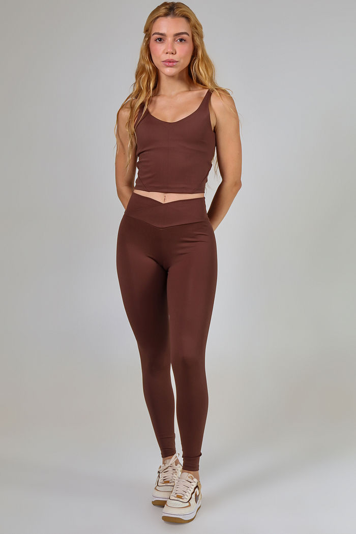 Conjunto Move Café- Legging Move + Top Regata Move