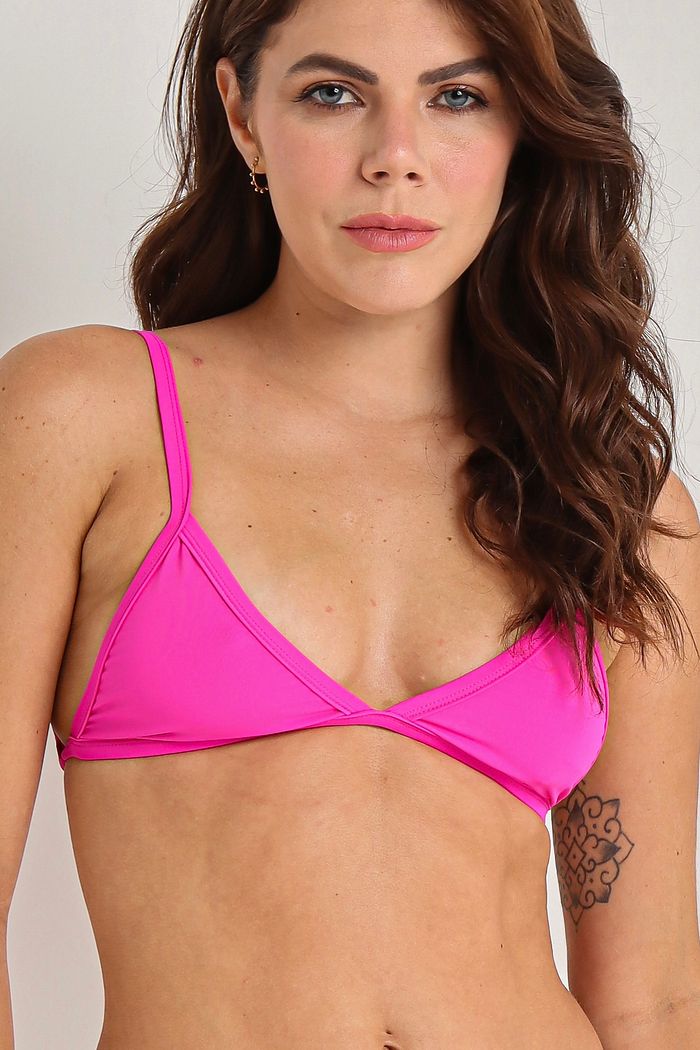 top lua Rosa Choque liso