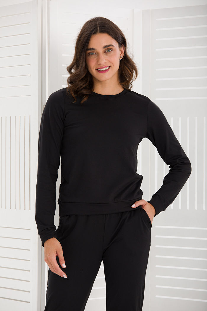 PIJAMA FEMININO TERMICO PRETO
