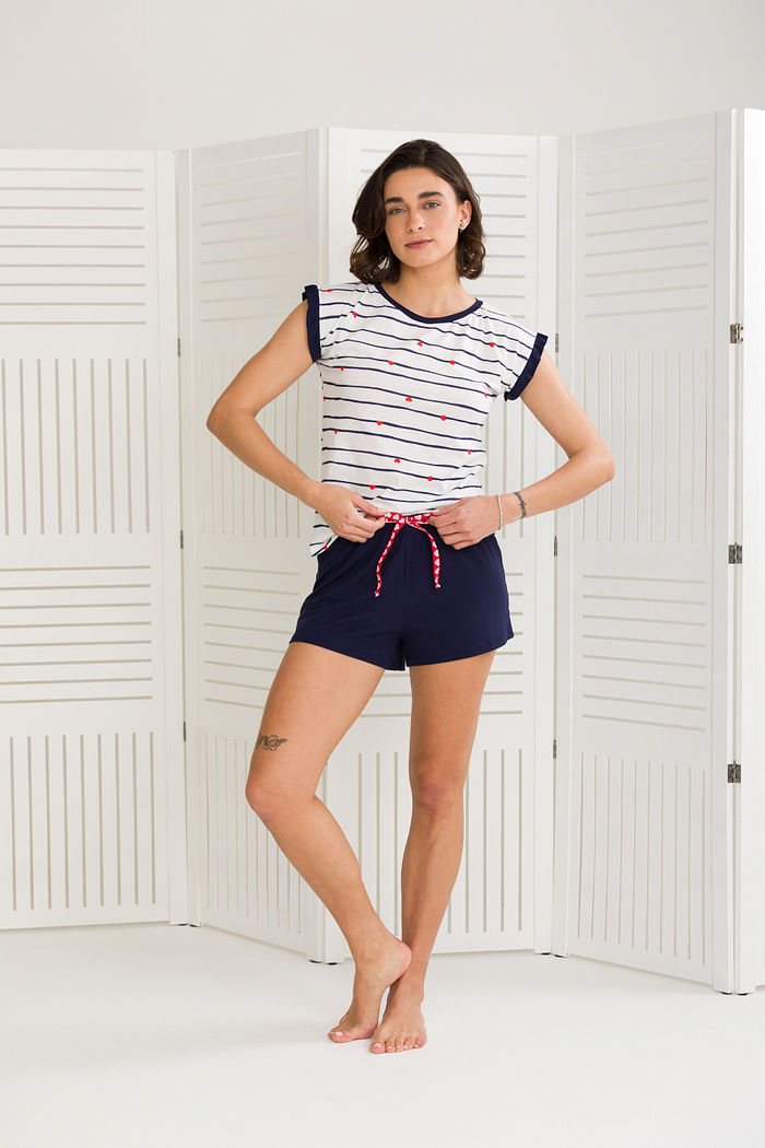 PIJAMA FEMININO MANGA CURTA HEART