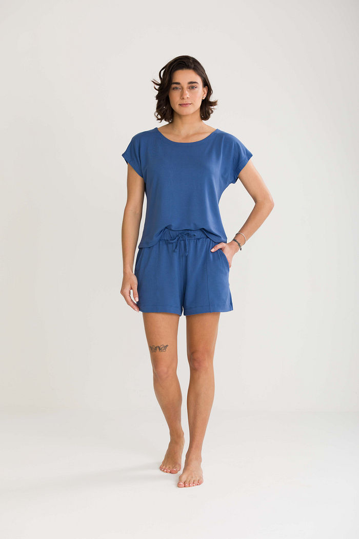 CONJUNTO BASIC MANGA CURTA MOLECOTTON AZUL