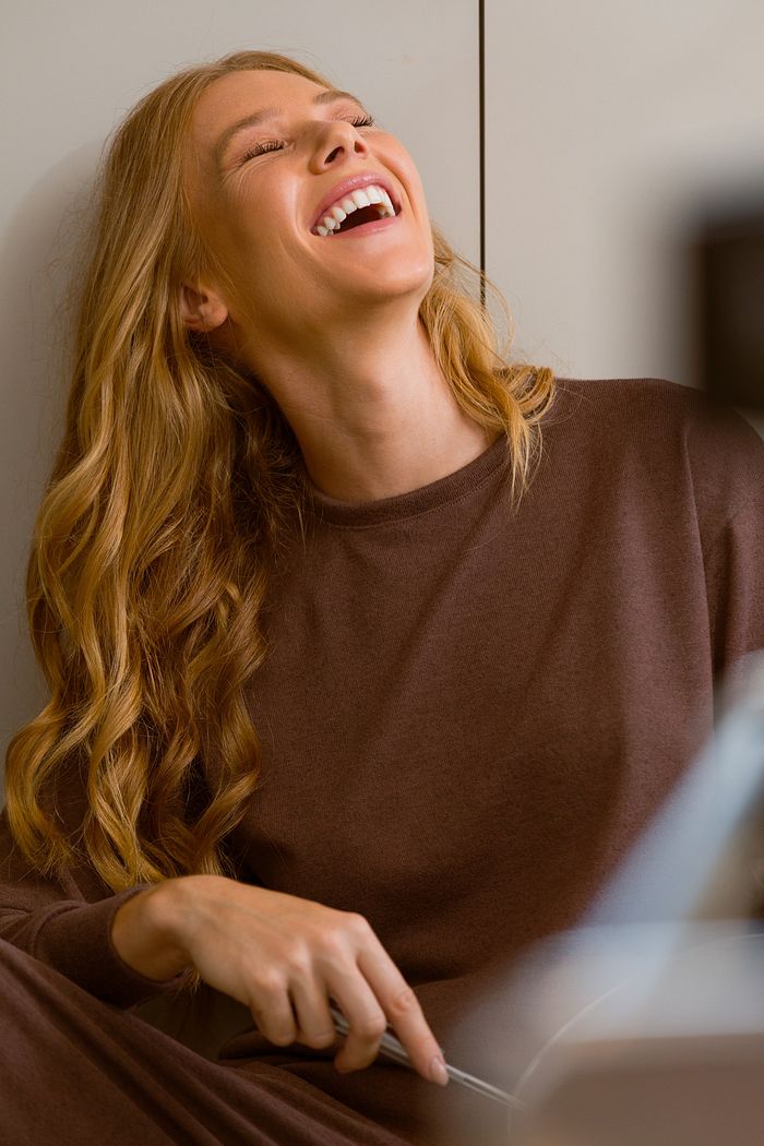 CONJUNTO FEMININO MALHA WINTER BLUSA AMPLA E CALÇA WIDE MARROM