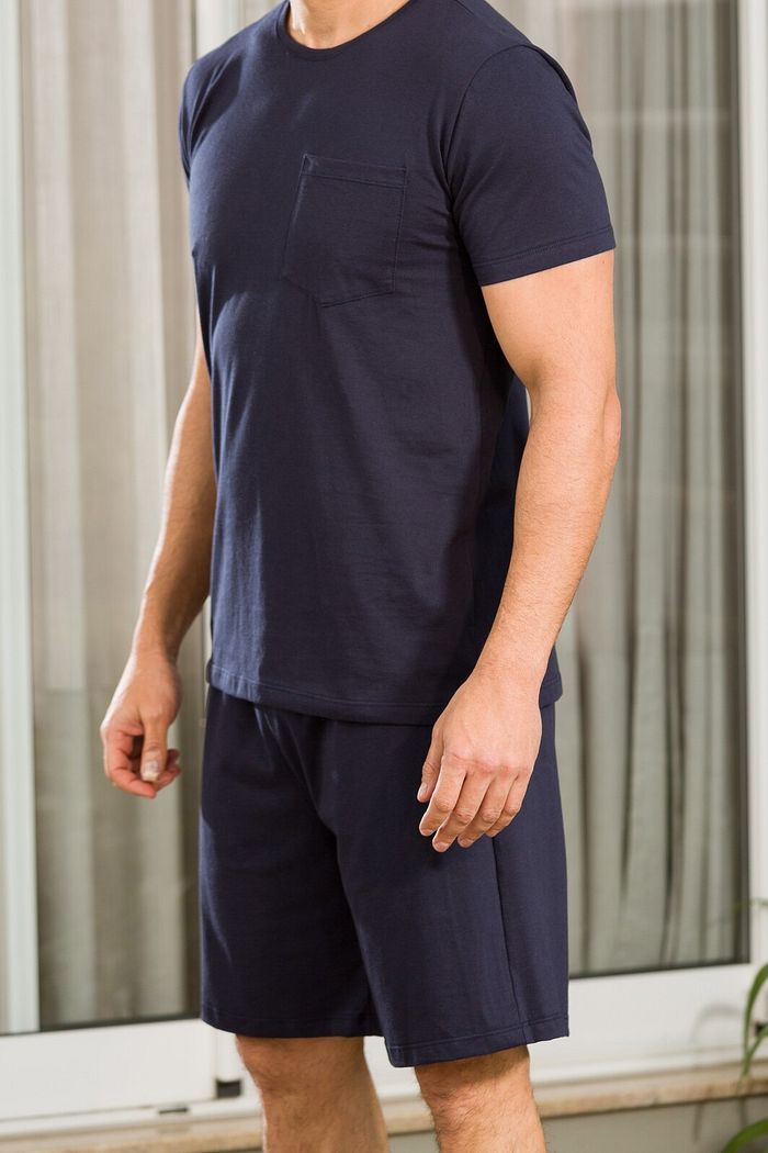 PIJAMA MANGA CURTA MEIA MALHA