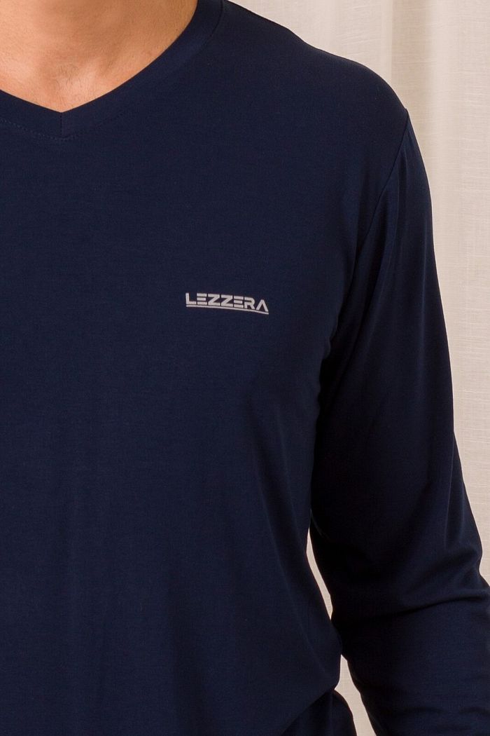 PIJAMA MASCULINO INVERNO DECOTE V MARINHO BLACK