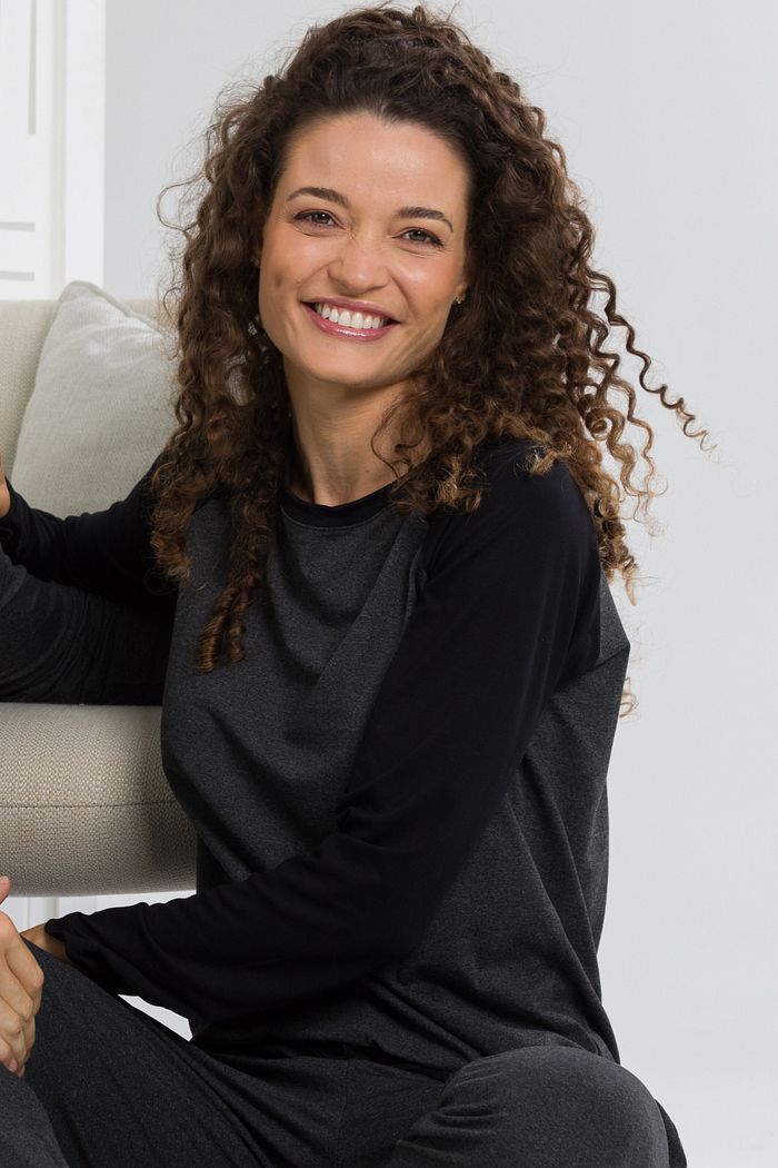 PIJAMA MANGA LONGA RAGLÃ BASIC