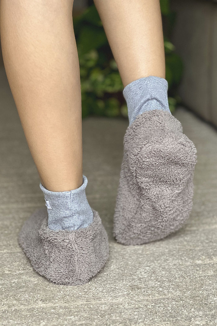 PANTUFA MEIA POLAR CINZA