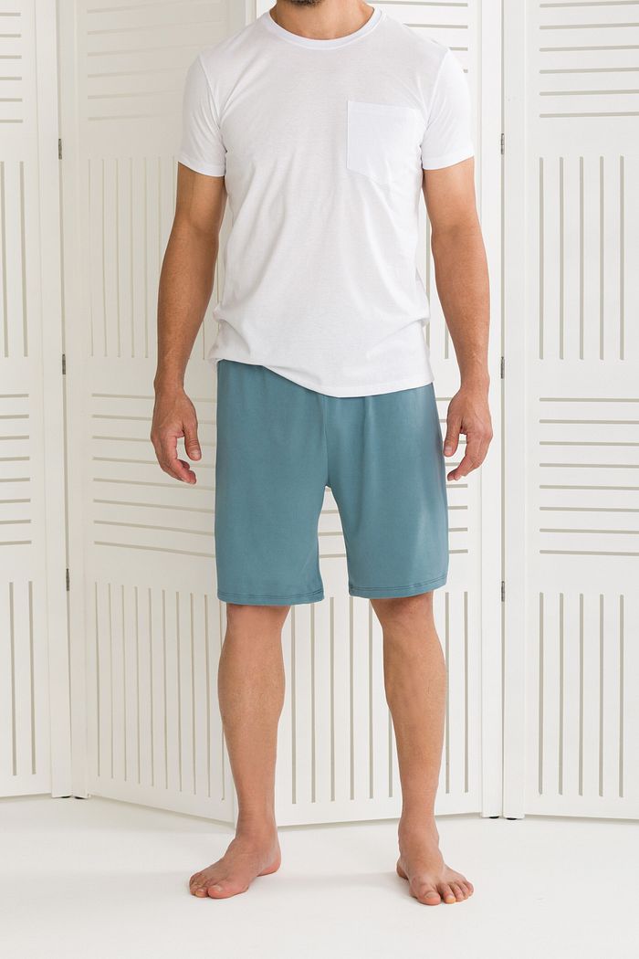 PIJAMA MASCULINO MANGA CURTA COM BOLSO