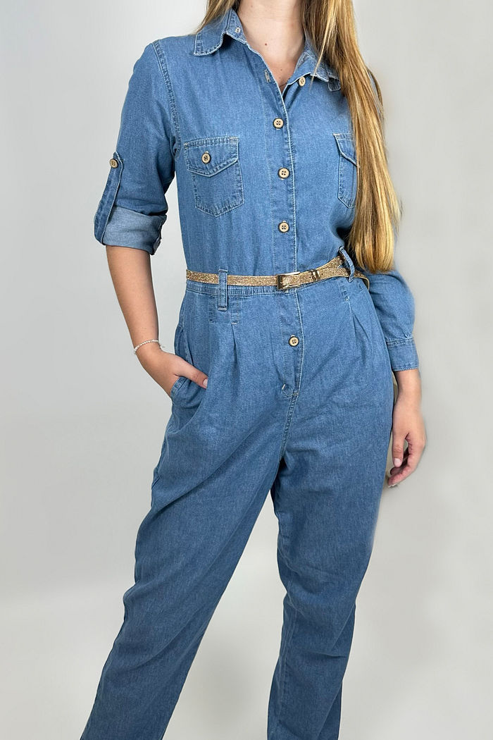 Macacão Jeans Tina Destroyer