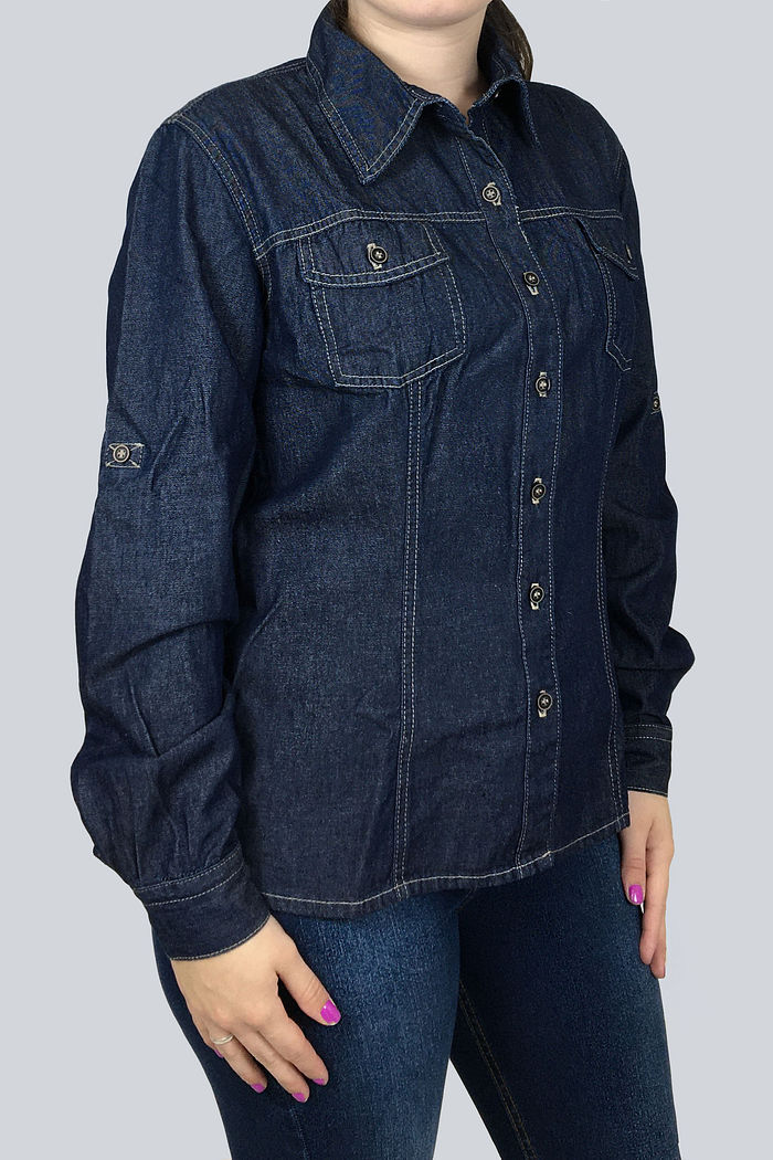 CAMISETE FEMININO JEANS BLUE