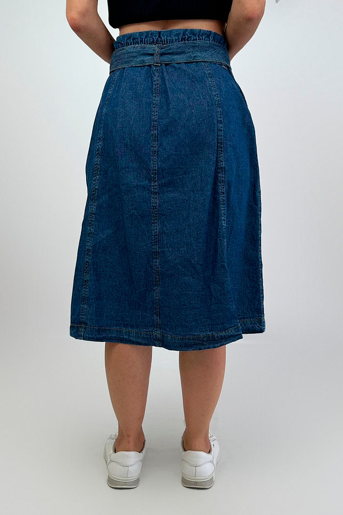 SAIA JEANS MIDI CLOCHARD DEEP BLUE