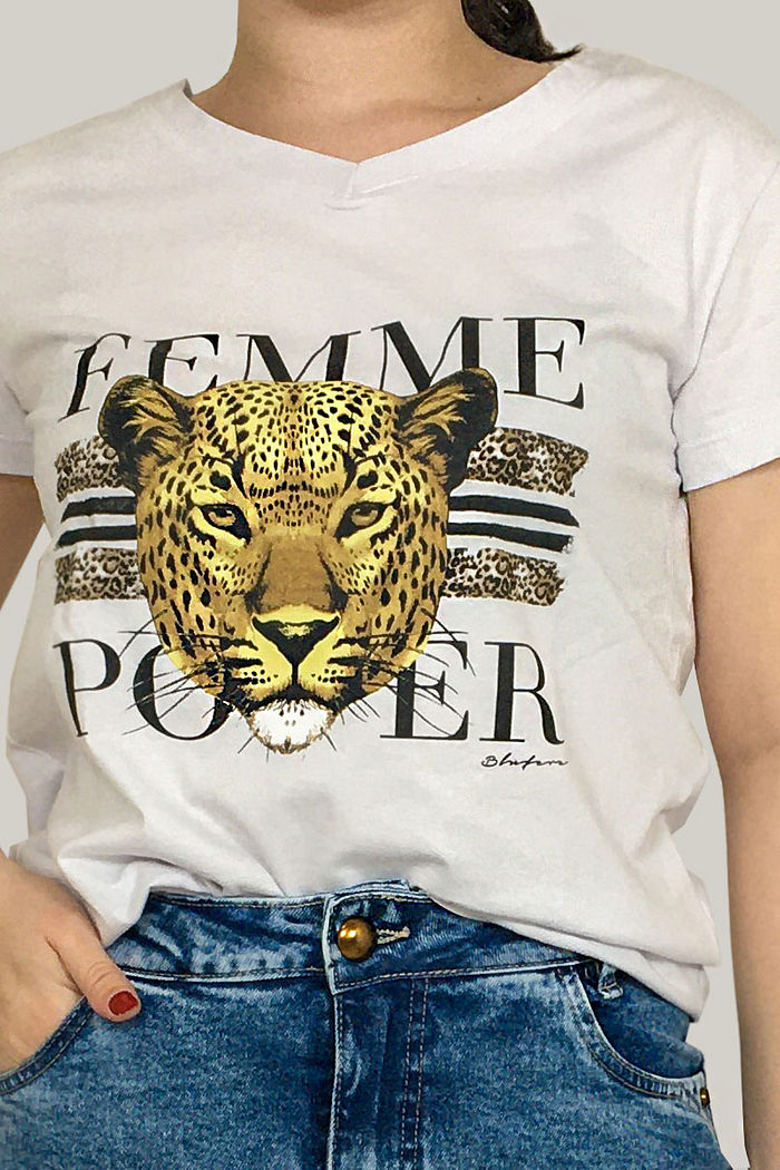 T-shirt Onça Branca