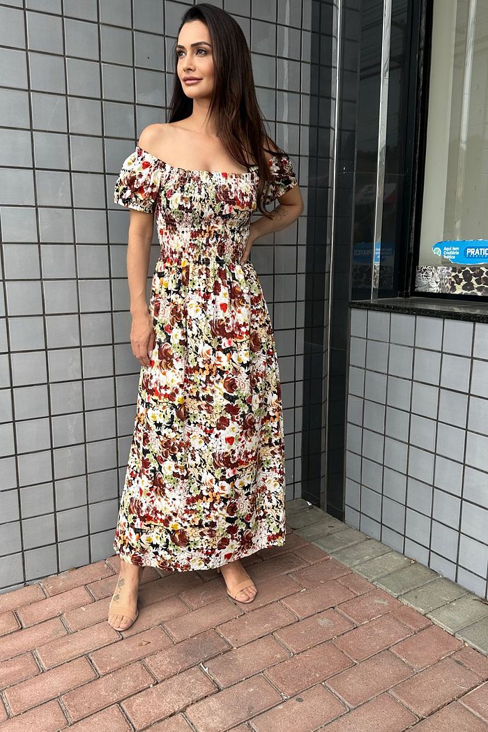 VESTIDO LONGO FLORAL LAURA