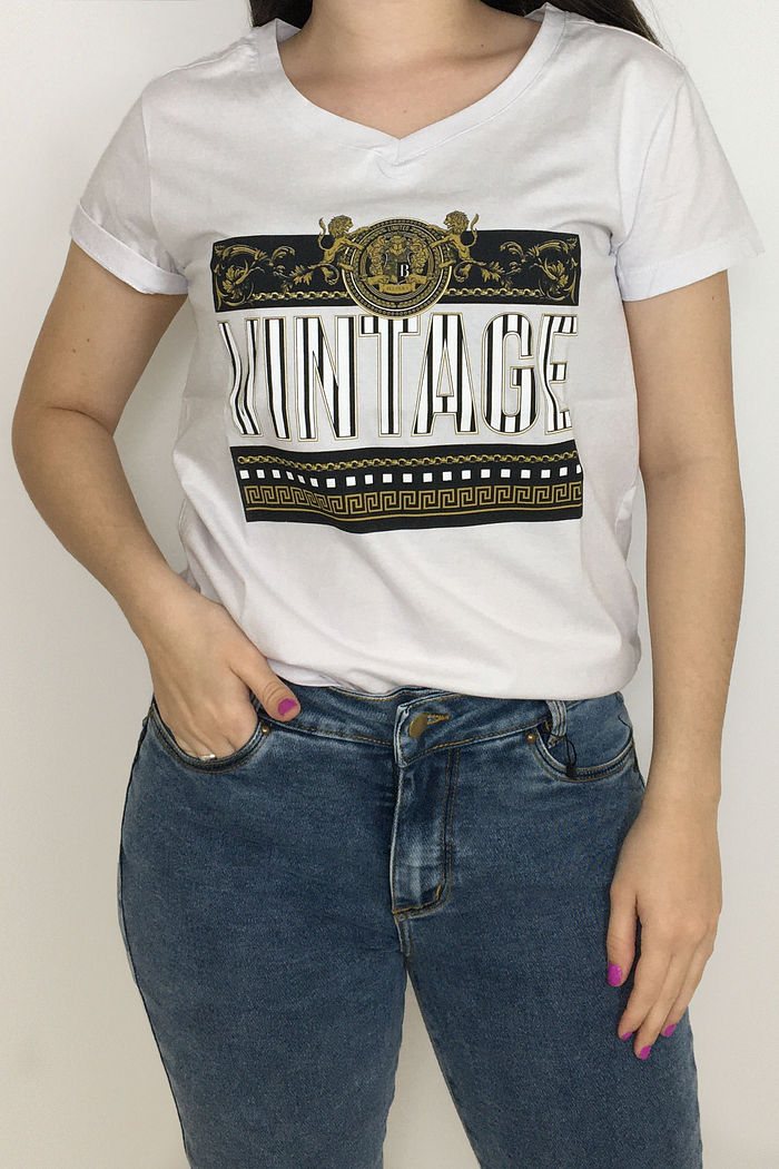 T-Shirt Branco Vintage