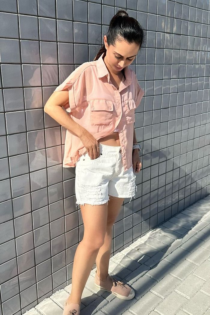 CAMISETE FEMININO VOIL ROSA ANTIGO