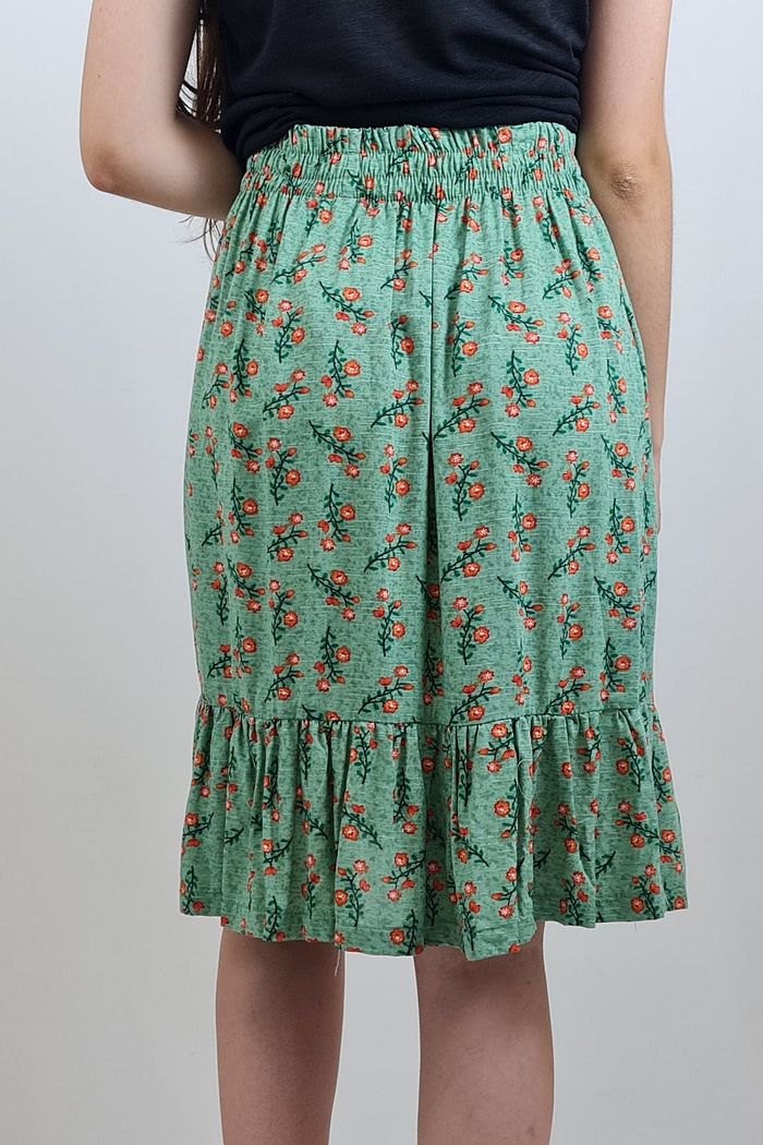 SAIA MIDI PRIMAVERA PRETTY GIRL FLORAL VERDE