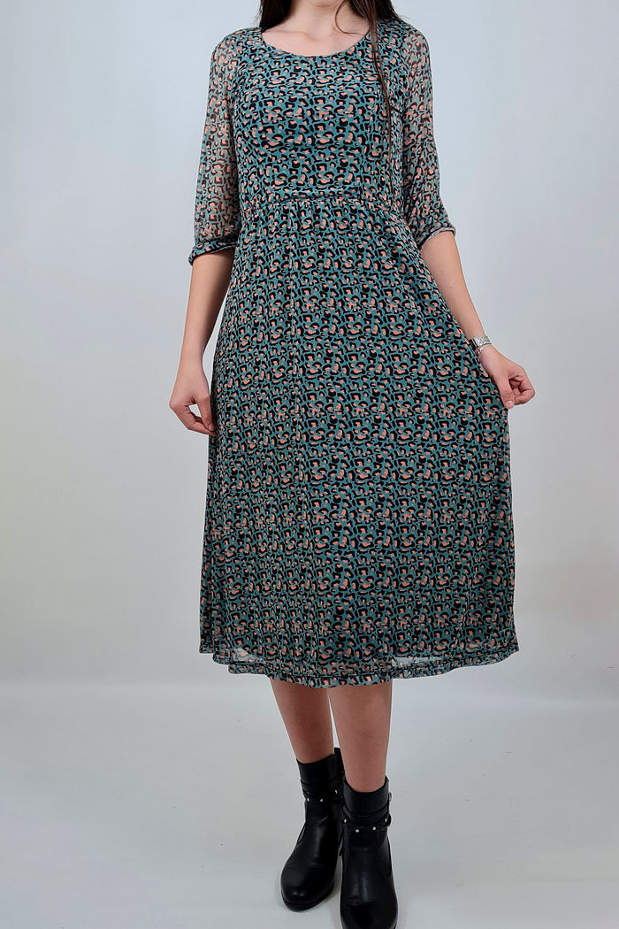 VESTIDO MIDI ESTAMPADO ONÇA POLLYANNA PRETTY GIRL