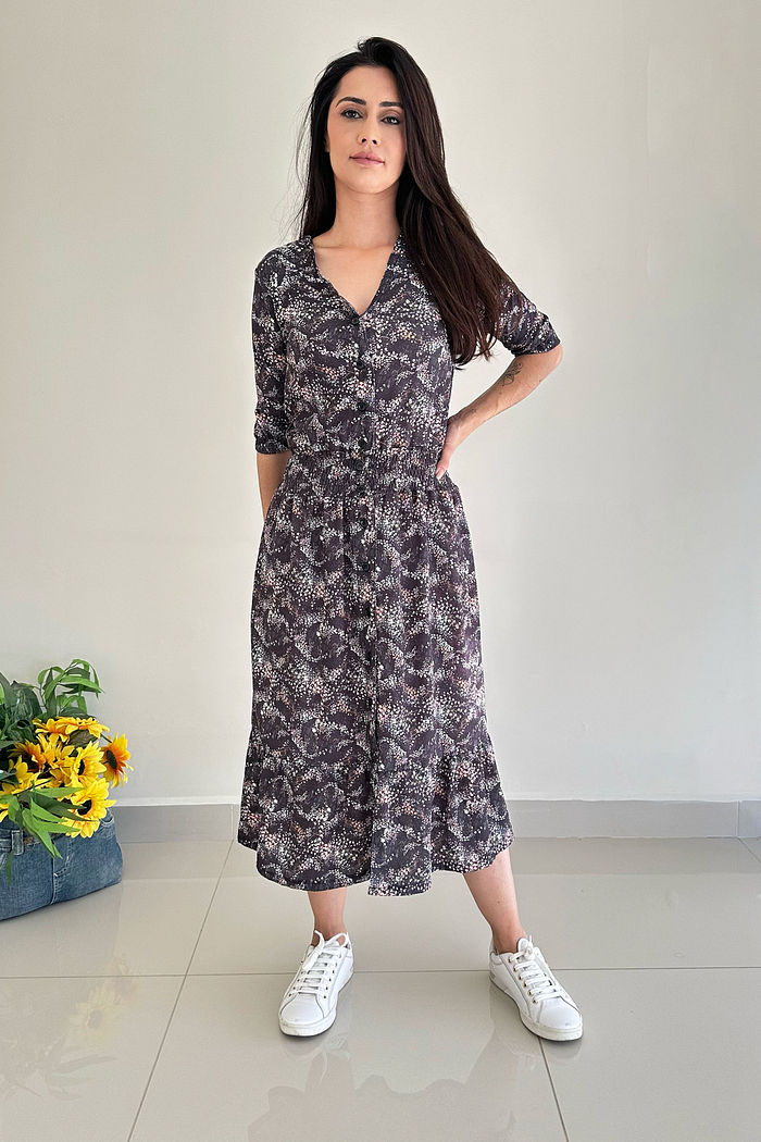 VESTIDO MIDI FLORAL CHARLOTTE PRETTY GIRL