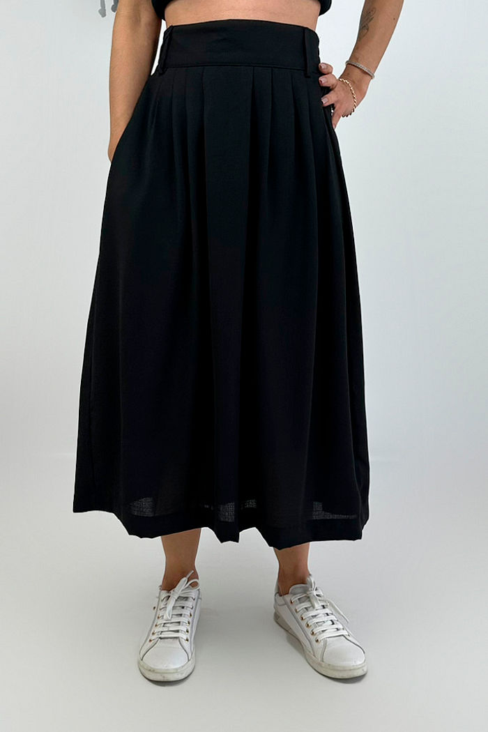 SAIA MIDI PRETA RUSTICA PAMELA