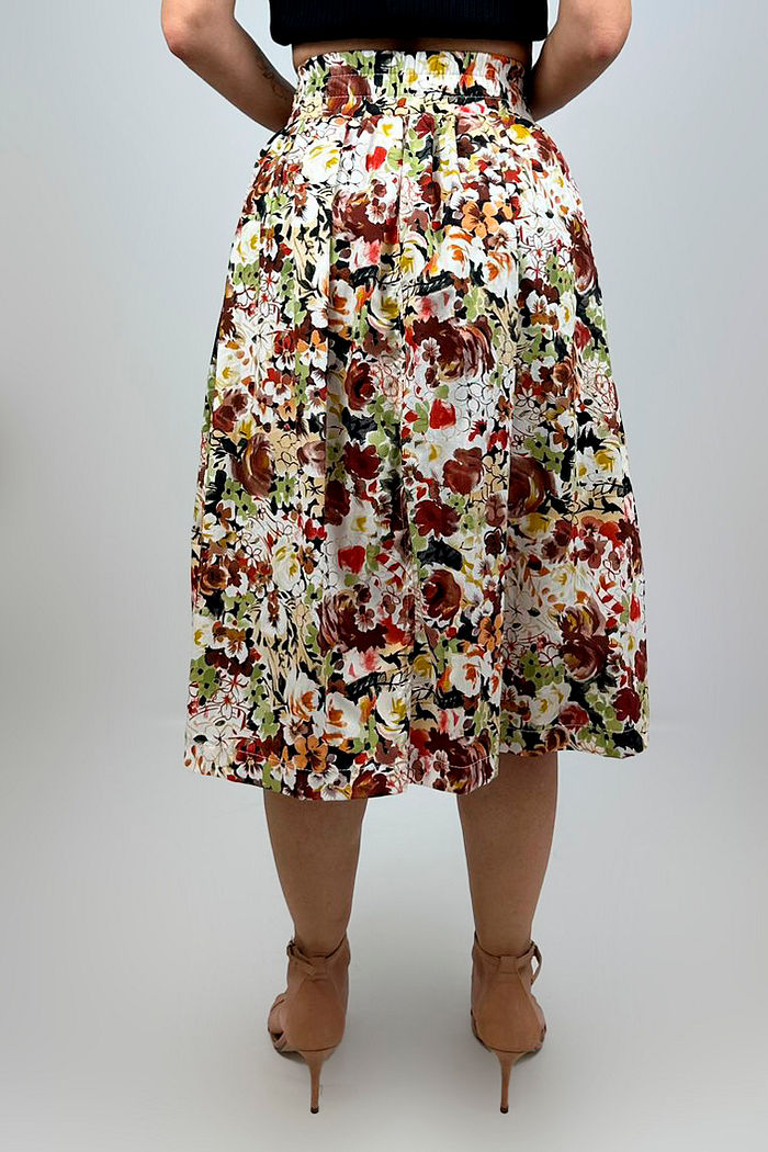 SAIA MIDI EVASE COM BOTÕES