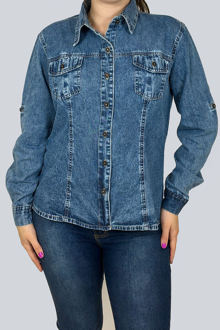 CAMISETE FEMININO JEANS BLUE
