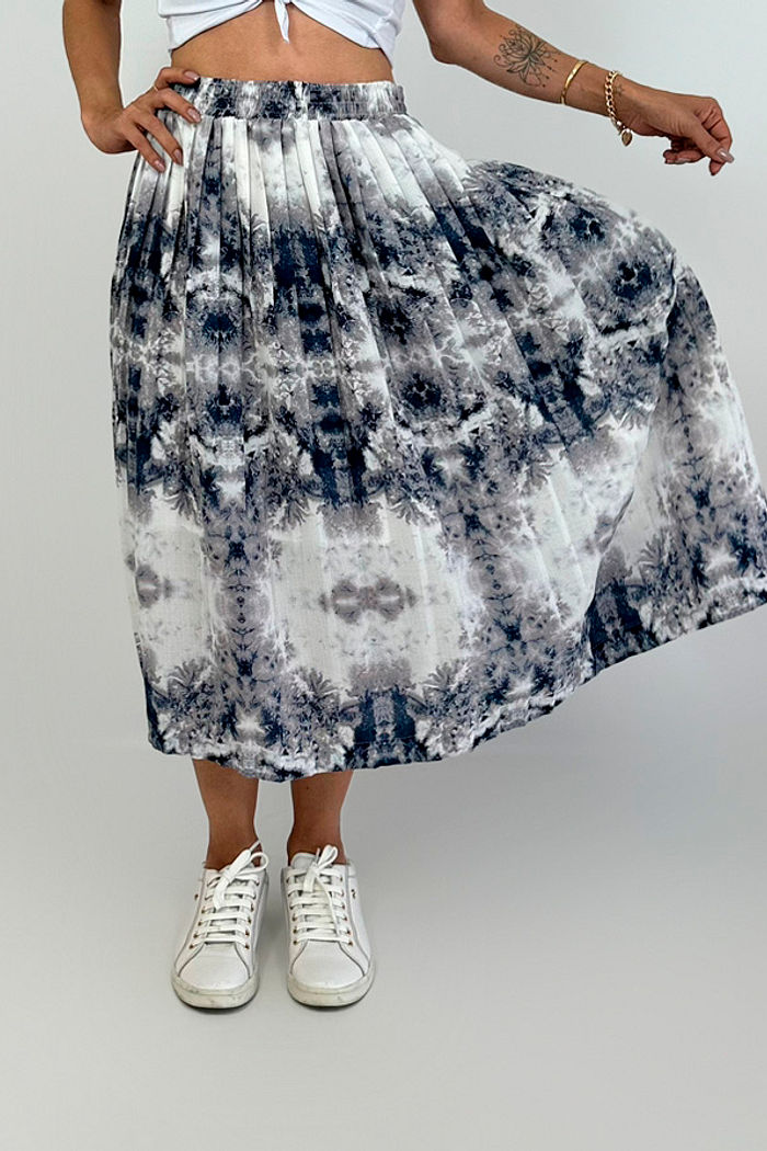 SAIA MIDI PLISSADA TIE DYE